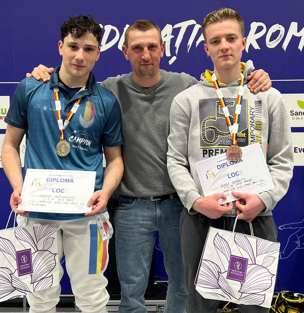 Alex Oroian dublu campion național la spadă, tineret, cu CSM Olimpia Satu Mare